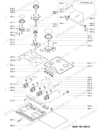 Схема №1 AKS 339/IX с изображением Втулка для плиты (духовки) Whirlpool 481010423028