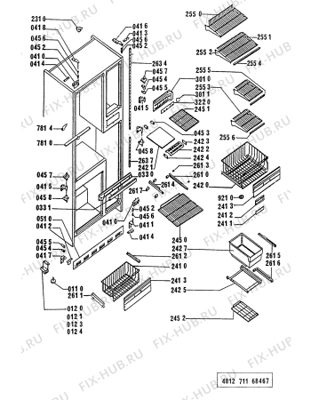 Схема №3 RFP 500 QUATTRO с изображением Вноска для холодильной камеры Whirlpool 481945919232