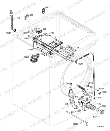 Взрыв-схема стиральной машины Privileg 00395116_21108 - Схема узла Hydraulic System 272