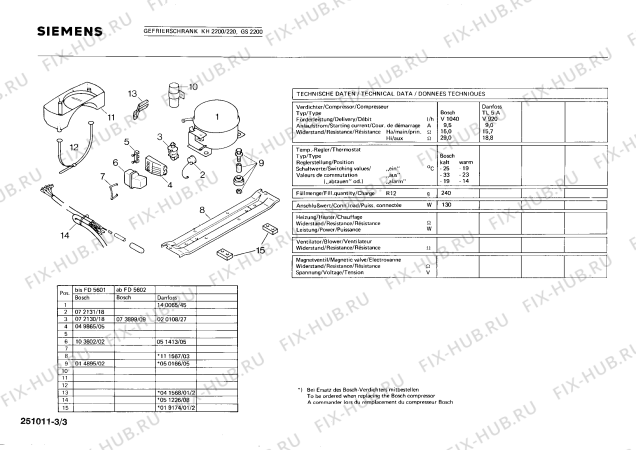 Взрыв-схема холодильника Siemens KH2200 - Схема узла 03