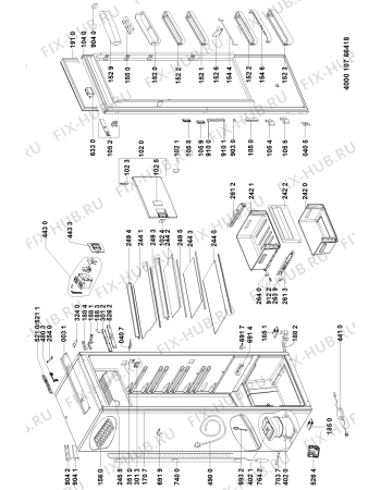 Схема №1 5102400015 с изображением Сенсорная панель для холодильника Whirlpool 481010506761