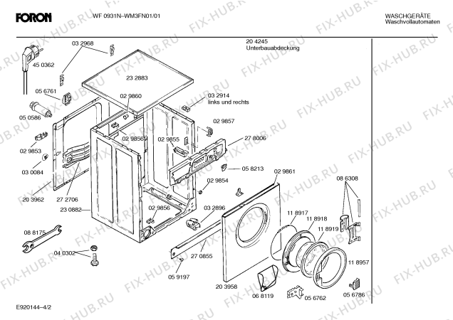 Схема №2 WM3FN01 VITACLEAN с изображением Ручка для стиралки Bosch 00095215