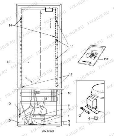 Взрыв-схема холодильника Electrolux RP1444SLG - Схема узла C10 Cold, users manual