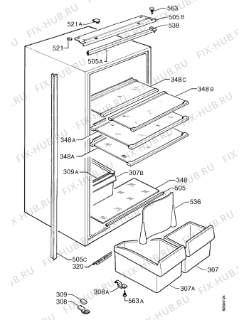 Взрыв-схема холодильника Electrolux ER6930I - Схема узла Housing 001