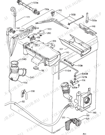 Взрыв-схема стиральной машины Rex JET400 - Схема узла Hydraulic System 272