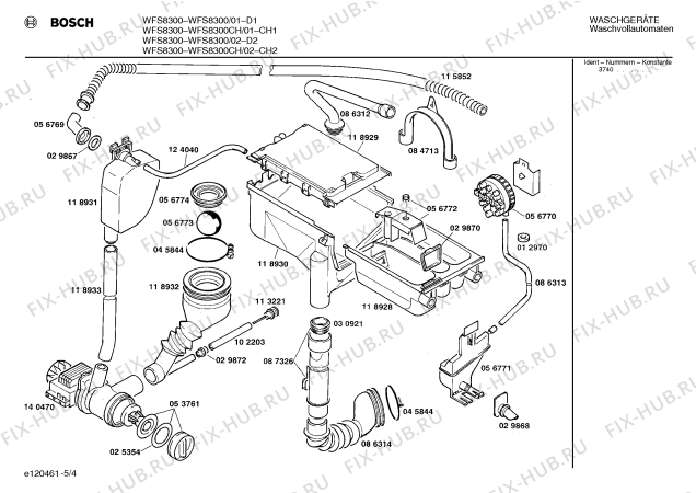 Схема №2 WFS7000FG WFS7000 с изображением Программная индикация для стиралки Bosch 00057439