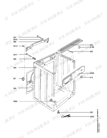 Взрыв-схема стиральной машины Aeg Electrolux LAV75817 - Схема узла Housing 001