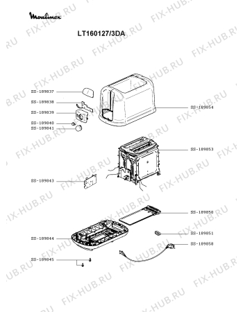 Схема №1 LT161815/3DA с изображением Модуль (плата) для тостера (фритюрницы) Moulinex SS-189843