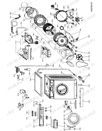 Схема №1 AWG 332/4 с изображением Запчасть для стиралки Whirlpool 481212118228