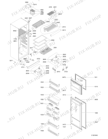 Схема №2 MTM6523NEGW с изображением Дверь для холодильной камеры Whirlpool 481241610659