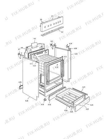 Схема №4 TGX 965 A Termostato COPRECI с изображением Винтик для плиты (духовки) DELONGHI 001253