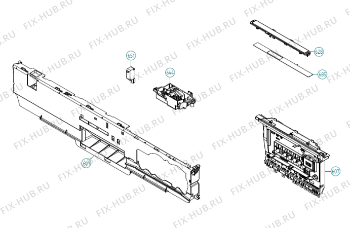 Взрыв-схема посудомоечной машины Cylinda DM830 FI Avh SE   -Titanium (401739, DW90.2) - Схема узла 06