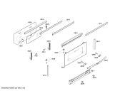 Схема №8 U1564N0GB с изображением Внутренняя дверь для духового шкафа Bosch 00441123