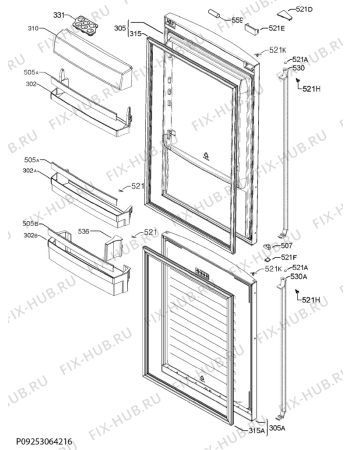 Схема №3 S98342CTX2 с изображением Блок управления для холодильной камеры Aeg 973925054863015