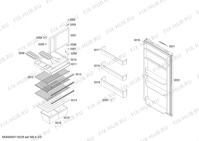 Схема №2 RSF227514B с изображением Столешница для холодильника Bosch 00436041