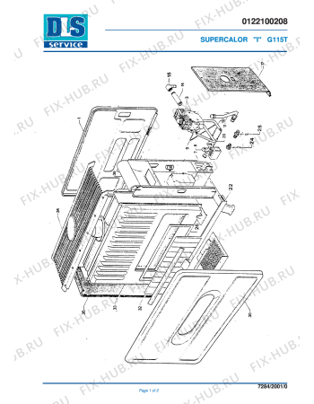 Схема №1 G 115T с изображением Разбрызгиватель для электрообогревателя DELONGHI 621425