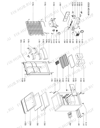 Схема №1 CP 1115 B с изображением Поверхность для холодильной камеры Whirlpool 481245088249