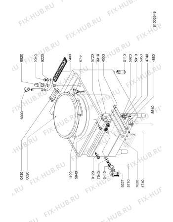 Схема №1 AGB 376/WP с изображением Термоэлемент для электропечи Whirlpool 483286009214