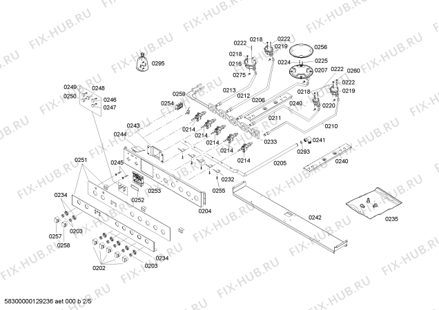 Схема №4 HQ745525E Siemens с изображением Панель управления для плиты (духовки) Siemens 00680431