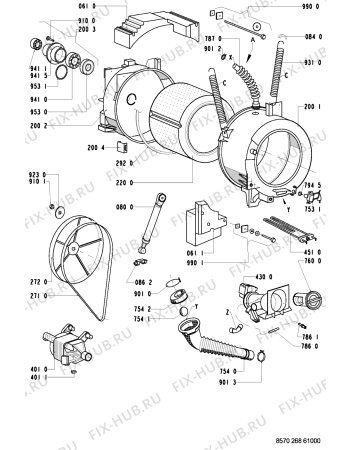 Схема №2 AWM 268 с изображением Вставка для стиралки Whirlpool 481945919572