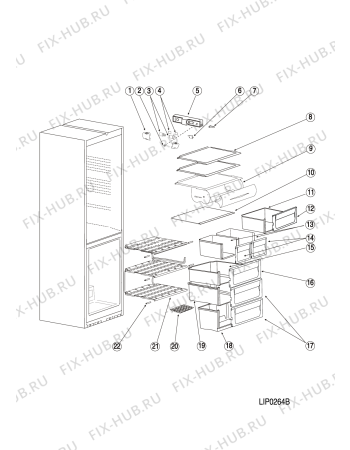 Взрыв-схема холодильника Hotpoint-Ariston HBM11813SH (F074540) - Схема узла