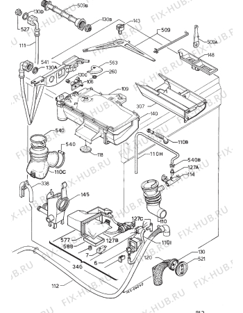 Взрыв-схема стиральной машины Electrolux WH3858 - Схема узла Hydraulic System 272