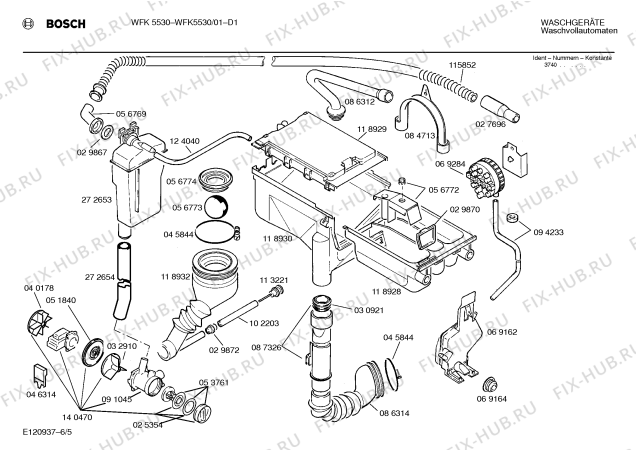 Схема №4 WFK5530 с изображением Панель для стиралки Bosch 00285506