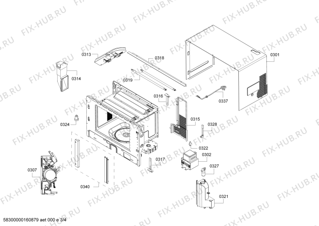 Схема №3 BM220130 с изображением Дверь для электропечи Bosch 00687767