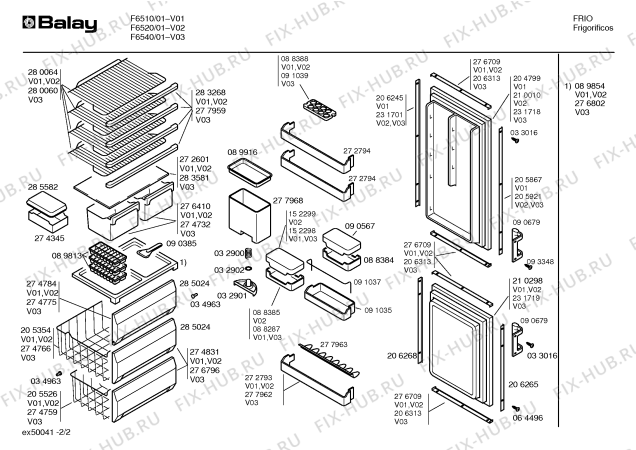 Схема №1 F6521 с изображением Термометер для холодильника Bosch 00064776