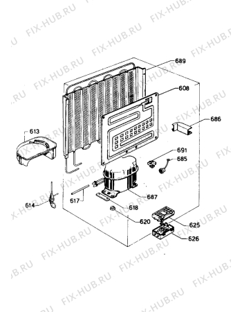 Взрыв-схема холодильника Zanussi Z9175TR - Схема узла Freezer cooling system