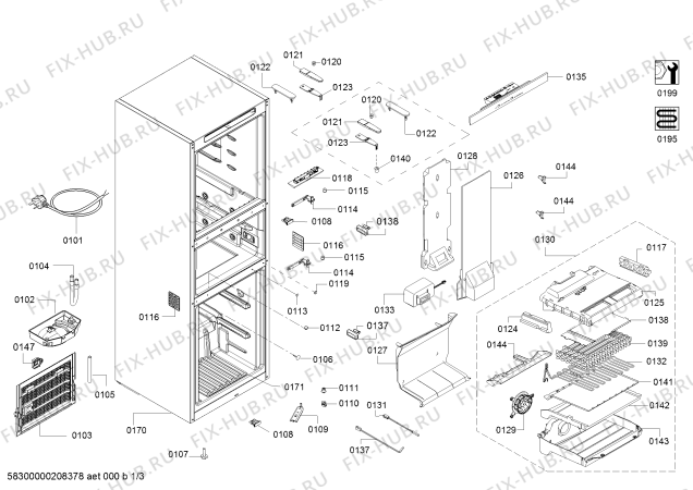 Схема №2 KGN28V268C с изображением Выдвижной ящик для холодильной камеры Bosch 11025975