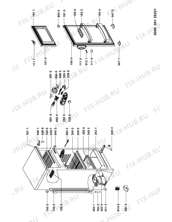 Схема №1 ART 533/G с изображением Дверь для холодильной камеры Whirlpool 481241828592