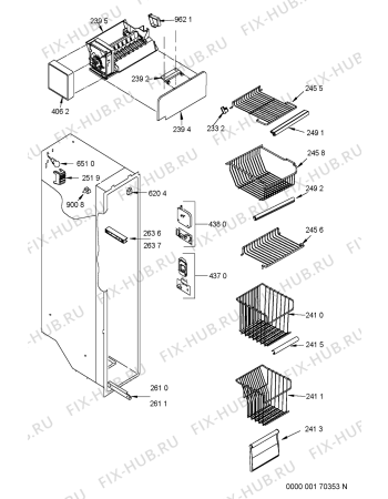 Схема №8 KSN 6500/A IN с изображением Дверца для холодильника Whirlpool 481241610377