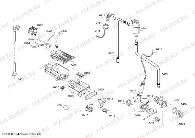 Схема №4 WVH305601W Bosch с изображением Ручка для стиральной машины Bosch 12004730