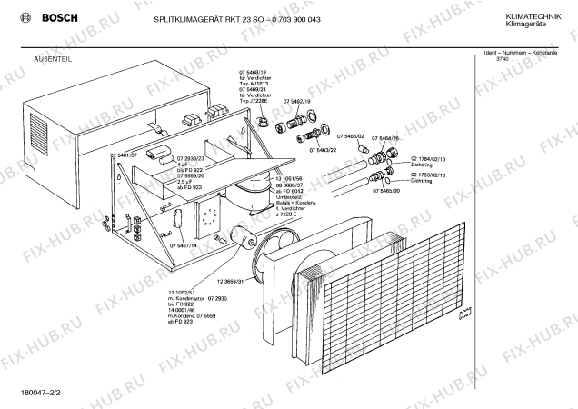 Схема №2 0703900054 RKA900054 с изображением Мотор для вытяжки Bosch 00140001