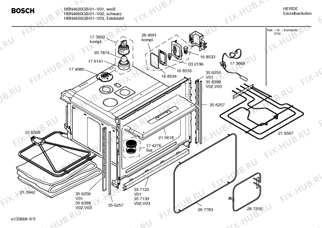 Схема №5 HBN4620GB с изображением Инструкция по эксплуатации для духового шкафа Bosch 00527564