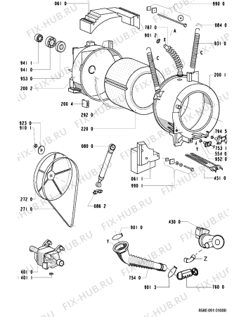 Схема №2 AWP 092 с изображением Ручка (крючок) люка для стиралки Whirlpool 481249878405