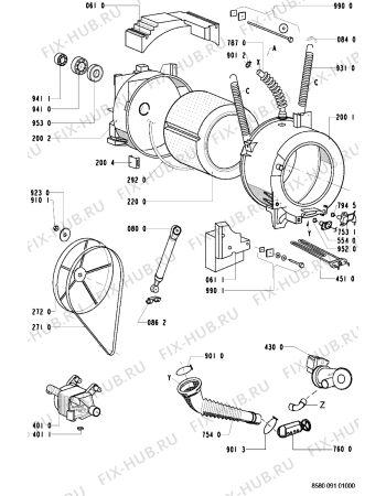 Схема №2 AWP 092 с изображением Декоративная панель для стиралки Whirlpool 481245328122