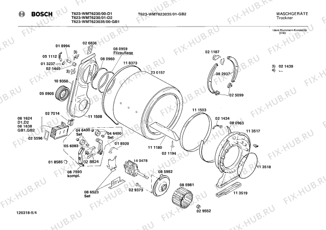 Схема №4 0728144081 T622 с изображением Панель для сушильной машины Bosch 00117528
