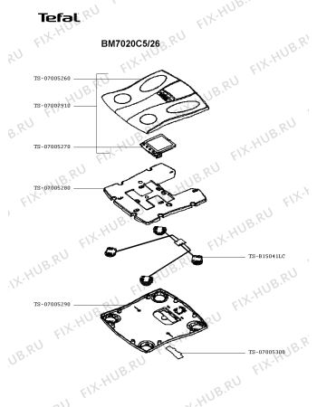 Схема №1 BM7020F0/26 с изображением Экран для кухонных электровесов Tefal TS-B15041LC