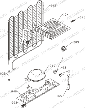 Взрыв-схема холодильника Korting KR90 (118589, HBI0926) - Схема узла 03