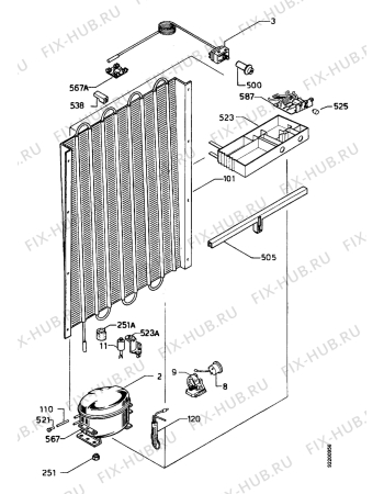 Взрыв-схема холодильника Electrolux EU1931C - Схема узла Functional parts