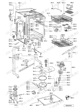 Схема №1 WP 65/1 IX с изображением Модуль (плата) управления для посудомоечной машины Whirlpool 481221479722