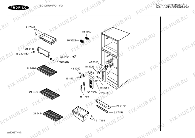 Схема №1 BD10570NF с изображением Дверь для холодильной камеры Bosch 00238042