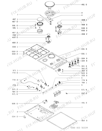 Схема №1 AKG 090/IX/02 с изображением Указатель для электропечи Whirlpool 481941379007