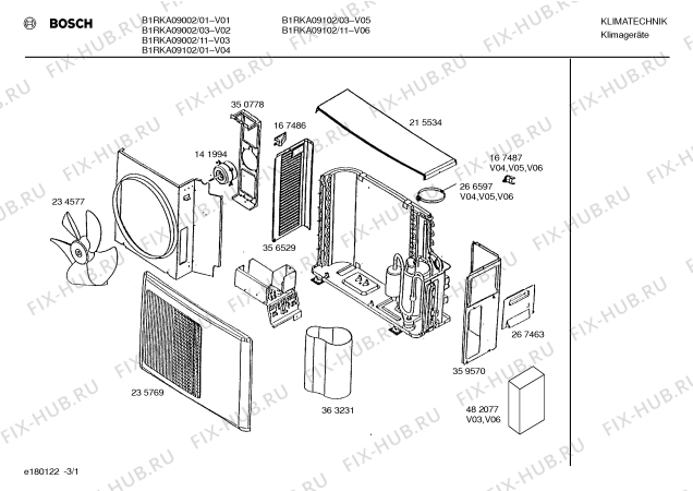 Схема №2 S1RKA09102 с изображением Компрессор для климатотехники Bosch 00142180