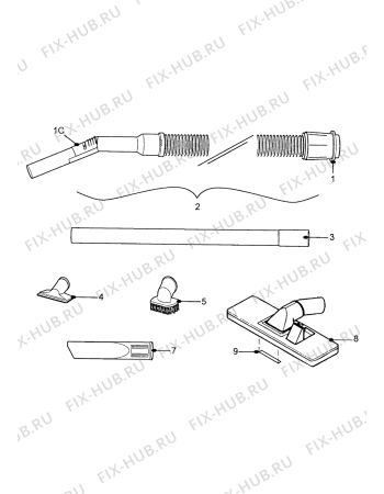 Взрыв-схема пылесоса Electrolux Z1860CHIC - Схема узла Accessories