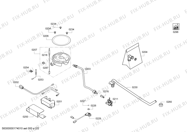 Схема №2 PSA326B21E 1W HE C30F BO SEMI-PROFI с изображением Комплект форсунок для духового шкафа Siemens 00623476