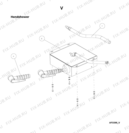 Схема №23 AFO 395 с изображением Всякое для составляющей Whirlpool 482000001411