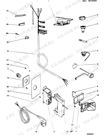 Схема №6 UP80ARISTON (F000102) с изображением Дверь для холодильной камеры Indesit C00014394